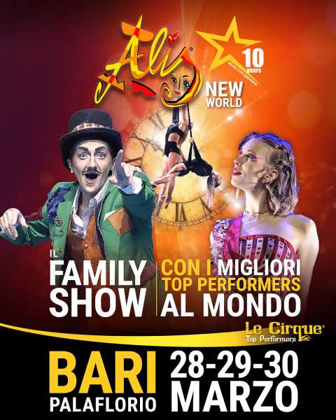 ''Alis in the world'': a Bari i migliori artisti del Cirque du Soleil e del Circo contemporaneo 