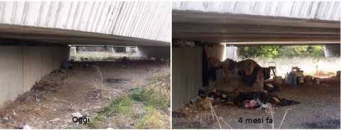 La casa sotto il ponte di via Caldarola non c' pi: sgomberata dai vigili