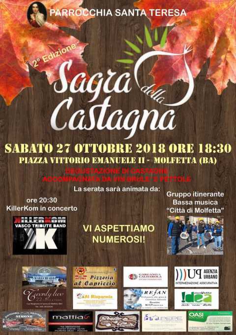 Molfetta, Sagra della castagna: musica e degustazioni in piazza