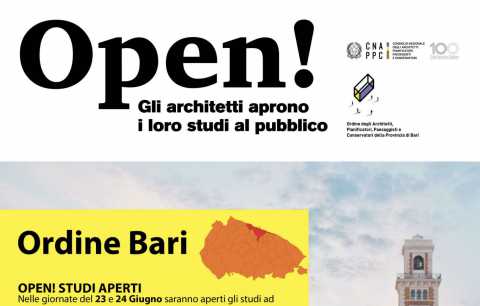 Bari, ''Open!'': gli architetti  aprono studi e cantieri per raccontare la loro professione