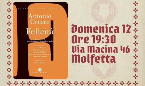 Molfetta, la presentazione del libro ''Felicit'' di Antonio Cecere
