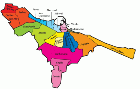 I quartieri di Bari, dove iniziano e dove finiscono: ecco i confini