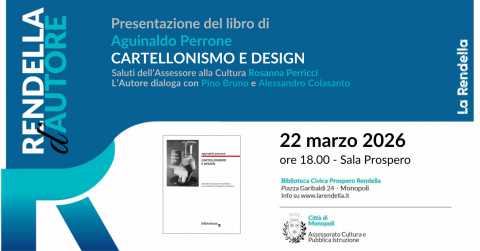 Monopoli, la presentazione del libro ''Cartellonismo e design'' di Aguinaldo Perrone 