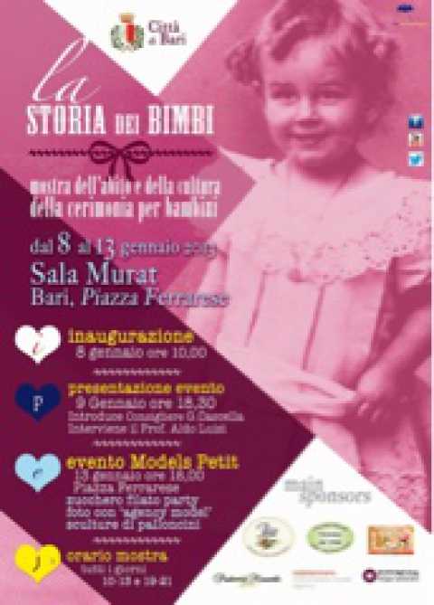 Bari, abiti da cerimonia antichi e moderni in mostra a ''La storia dei bimbi''
