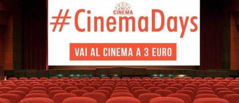 Tornano i #CinemaDays: ad aprile per quattro giorni film a 3 euro