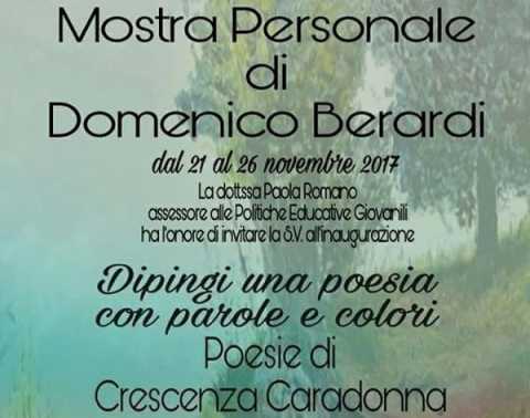 Bari, Dipingi una poesia con parole e colori: mostra pittorica di Domenico Berardi