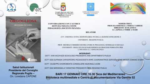 Bari, alla Teca del Mediterraneo la presentazione del libro ''Orgogliosa di essere infanzia''