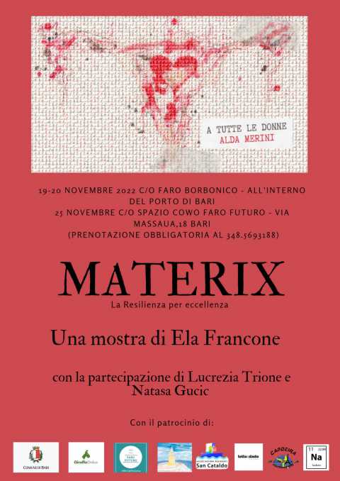Bari, ''Materix'': mostra fotografica di Ela Francone
