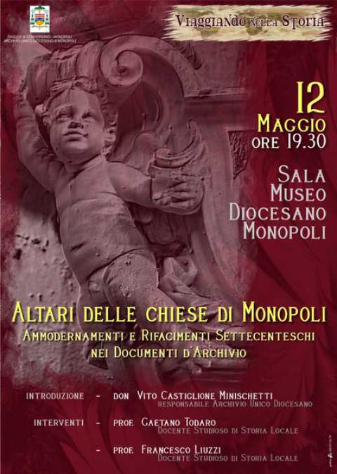 Monopoli, ''Viaggiare nella storia'': incontro nel museo diocesano