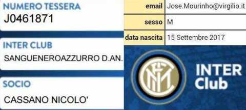  barese il più piccolo tifoso italiano: Nicolò, affiliato all'Inter a 11 giorni di età