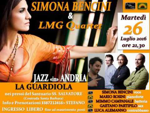 Andria, Simona Bencini e gli Lmg quartet in concerto alla Guardiola