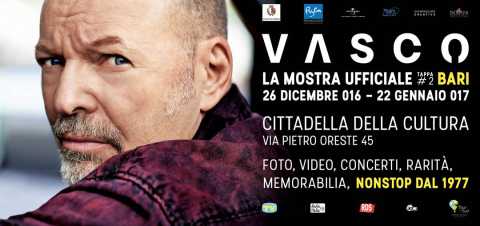 Bari, ''Vasco'': alla Cittadella della cultura una mostra sui 40 anni di carriera di Vasco Rossi 