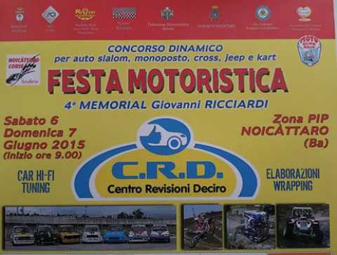 Noicattaro, due giorni di festa motoristica con il memorial ''Giovanni Ricciardi''