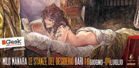 Bari, ''Le stanze del desiderio'': personale di Milo Manara nella Sala Murat