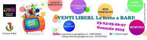 Bari, cinque giorni di eventi per il 20esimo compleanno di Libera