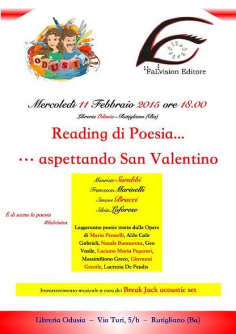 Rutigliano, reading di san Valentino alla libreria Odusia