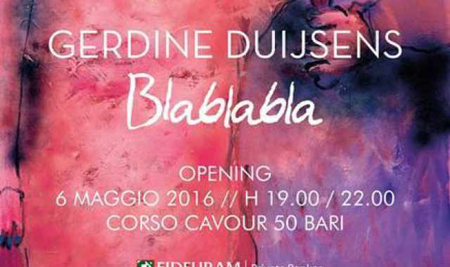 Bari, ''Blablabla'': personale della pittrice Gerdine Duijens alla Fideraum