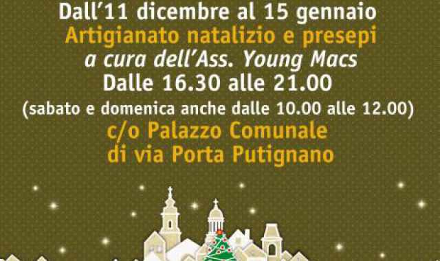 Noci, mercatini di Natale al Palazzo Comunale