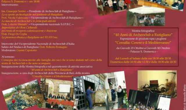 Rutigliano, due mostre per i 40 anni di presenza di Archeoclub d'Italia