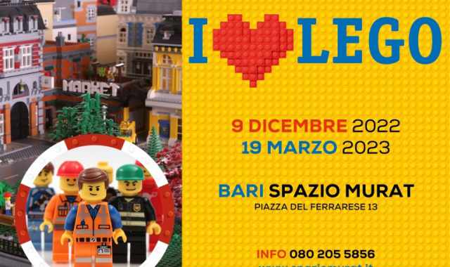 Bari, ''I love Lego'': allo Spazio Murat la mostra sui mattoncini più amati al mondo