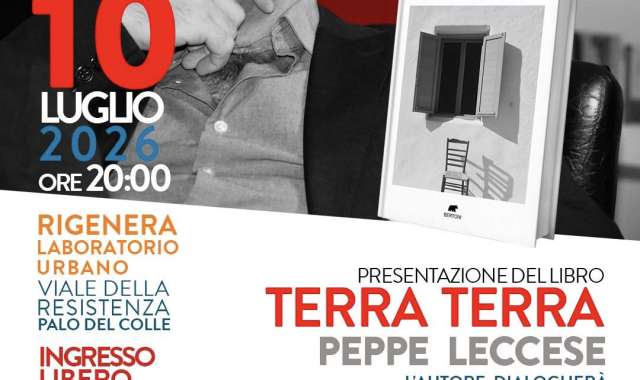 Palo del Colle, Terra Terra: il libro di Peppe Leccese presentato a Rigenera
