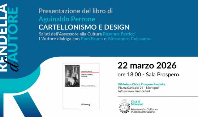 Monopoli, la presentazione del libro ''Cartellonismo e design'' di Aguinaldo Perrone 