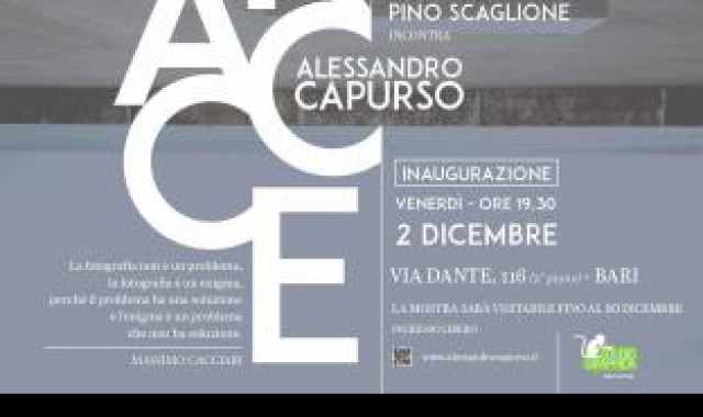 Bari, ''Tracce'': mostra personale del fotografo Alessandro Capurso 