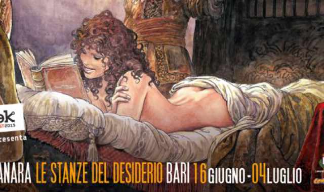 Bari, ''Le stanze del desiderio'': personale di Milo Manara nella Sala Murat
