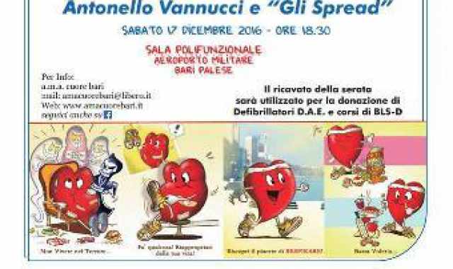 Bari, ''La musica con il cuore'': concerto benefico di Antonello Vannucci e gli Spread all'aeroporto