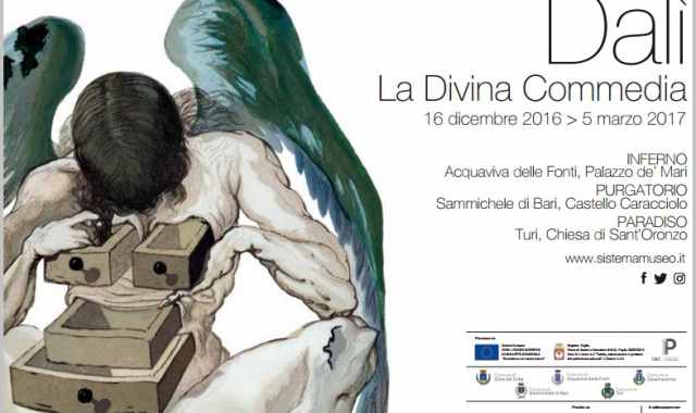 ''Dal. La Divina Commedia'': nel barese in mostra le 100 opere dantesche del maestro surrealista