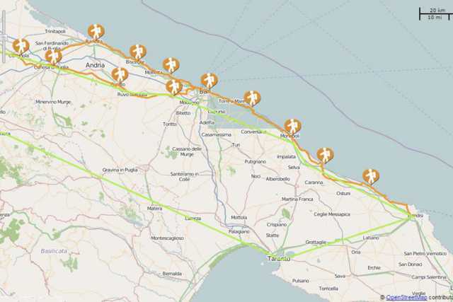 La via Francigena del Sud: pellegrini in cammino da Roma a Brindisi 