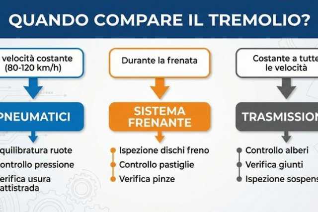 Perch� il volante trema a 100 km/h o quando freni e come risolvere