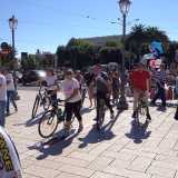 L'arrivo dei partecipanti alla ciclopasseggiata