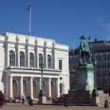 La statua del fondatore della citt�, re Gustav Adolf