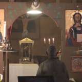 Nelle chiese bizantine l'altare � collocato dietro l'iconostasi, una parete decorata con icone sacre
