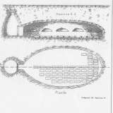 Pianta e sezione dell'ipogeo. Disegno di Martino P.