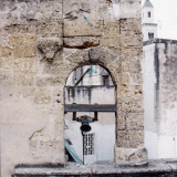 Dettaglio del campanile della chiesa ora inglobata nel palazzo Bianchi Dottula