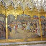 La tela dipinta dal Corradini che rappresenta le nozze di Federico II con Jolanda di Brienne 