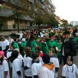 La partenza del corteo della festa della luce, nei pressi dalla parrochia San Giuseppe Moscati