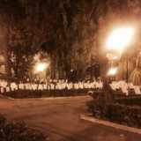 Piazza Umberto riempita di poesie