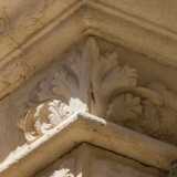 Un altro ornamento bianco dalle sembianze "vegetali" sta invece a indicare la produzione di vino alla quale era dedito il casato...