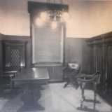 Una sala all'interno del dopolavoro in una foto storica