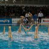 Le ragazze della Waterpolo Bari durante un'esibizione