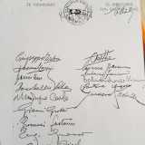 Il signor Michele Modugno, ex socio del circolo, ci mostra lo statuto del Circolo, datato 6 marzo 1948...