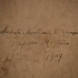 Autore di alcune di queste opere potrebbe essere stato Michele Montrone, la cui firma, assieme alla data del 3 febbraio 1909 � disegnata su una parete
