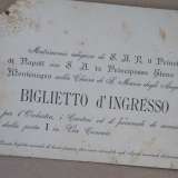 Un altro cimelio � costituito da un biglietto ingiallito dalla grafia elegante: risale al 1886 e invita Giuseppe, in virt� della sua carica ecclesiastica, al matrimonio del futuro Vittorio Emanuele III con Elena del Montenegro