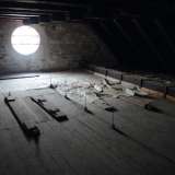 Uno scatto ravvicinato dell'occhio circolare della Basilica