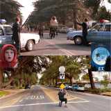 A Los Angeles Boris ha visitato quello che fu il set di �Et� di Spielberg, recandosi nella strada dove fu girata la celebre scena della bicicletta in volo