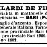 Opere che ricevettero grandi riconoscimenti: nel 1884 la medaglia d�argento all�esposizione generale italiana di Torino, quella d�oro a Palermo nel 1891-92, il diploma di merito a Chicago nel 1893 e all�esposizione provinciale di Bari nel 1900