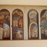 L�artista Janez Matelic dipinse una serie di figure non collegate tra loro inserite in rilievi architettonici rappresentanti il paesaggio tipico del litorale sloveno